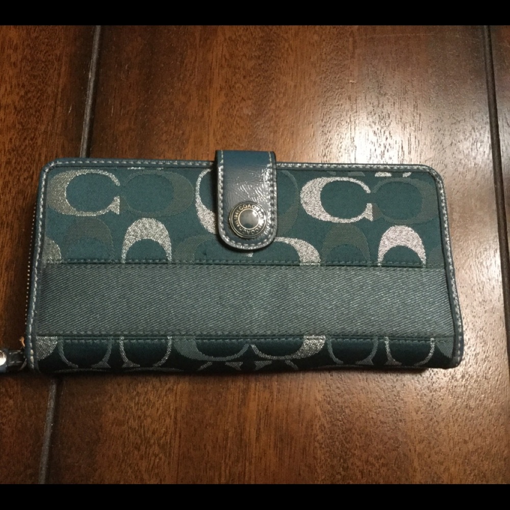 Teal Coach wallet